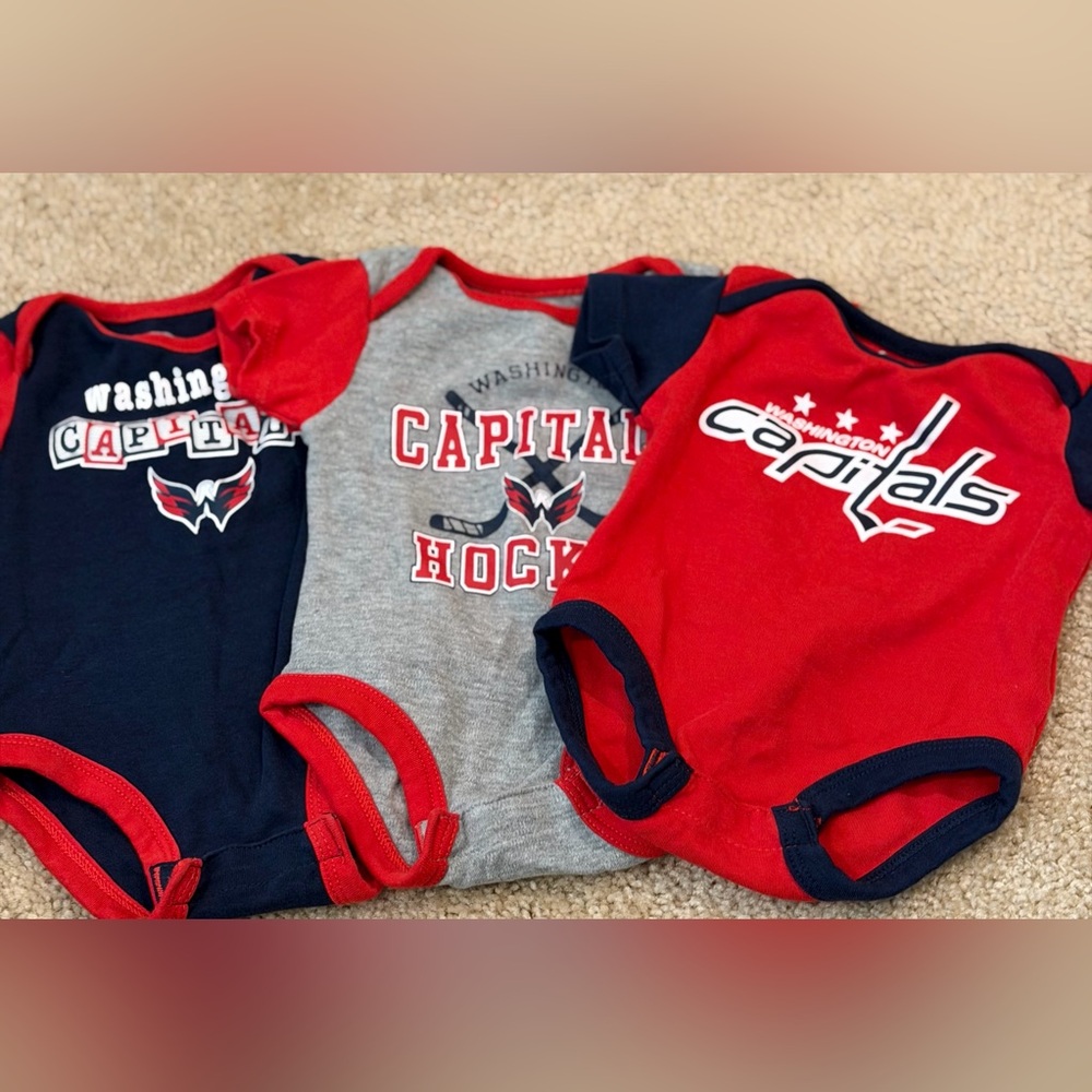 NHL Washington Capitals Red Baby Onesie